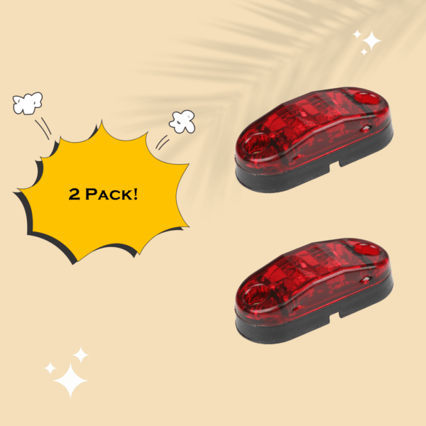 Clearance Light Oval Red LED (Set of 2)