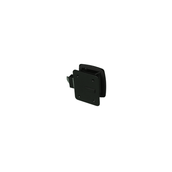 Black Manger Latch w/ Backplate - No Tumbler - Image 3